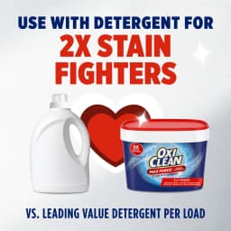 OxiClean Max Force Advanced Stain Remover Powder, Gentle Color-Safe In-Wash Stain Treater, 3 lbs - Thumbnail 4