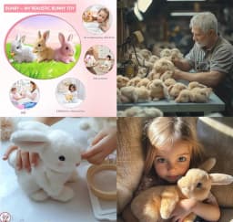 My Realistic Bunny 2025 Easter Real Lifelike Bunny Rabbits That Move Bunbi Hopping Moving Robot Bunny Cute Stuffed Bunny Plush Animals Interactive - Thumbnail 6
