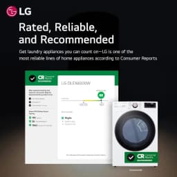 LG DLEX4000W 7.4 Cu. Ft. Ultra Large Capacity Smart wi-fi Enabled Front Load Electric Dryer with TurboSteam - Thumbnail 3