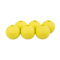 Harry Barker Durable All-Natural Rubber Balls for Dogs, 2.5" Rubber Balls, Yellow, 6 Pack Set - Thumbnail 1