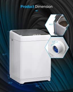 TABU Washer and Dryer Set 17.6lbs High-Efficiency White Standard Washing Machine - Thumbnail 3