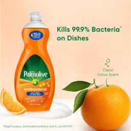 Palmolive Ultra Concentrated Antibacterial Liquid Dish Soap, Orange Scent, 32.5 Fluid Ounce Bottle - Thumbnail 2