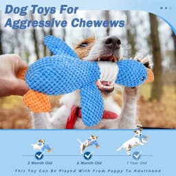 Vitscan Upgraded Goose Indestructible Dog Toys for Aggressive Chewers Small Medium Large Breed, Crinkle Squeaky Dog Toys Plush Dog Toy Puppy Chew - Thumbnail 4