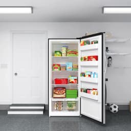 Upright Convertible Refrigerator Freezer 21 cu. ft. Silver - Thumbnail 8