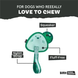 BARK Super Chewer Flingray Tug Ocean Sting Ray Blue Rubber Dog Toy - Thumbnail 3