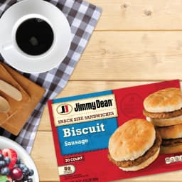 Jimmy Dean Frozen Breakfast Sandwich, Snack Size Sausage Biscuit, 34 oz, 20 Count - Thumbnail 7