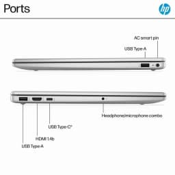 HP 2025 15.6" HD Touchscreen Laptop, Free Lifetime Microsoft Office 2024, Intel Core i3-1315U, 8GB RAM, 256GB SSD - Thumbnail 3