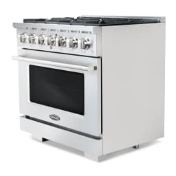 Cosmo 3 Piece Kitchen Appliance Package with 36" Freestanding Gas Range Kitchen Stove 24" Built-in Fully Integrated Dishwasher & French Door - Thumbnail 13