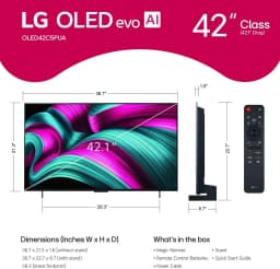 LG 42-Inch Class OLED evo AI Super Upscaling 4K C5 Series Smart TV w/Dolby Atmos & Vision, HDR10, Filmmaker Mode - Thumbnail 11