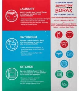 (2 pack) 20 Mule Team All Natural Borax Laundry Detergent Booster & Multi-Purpose Household Cleaner, 65 Ounce - Thumbnail 2