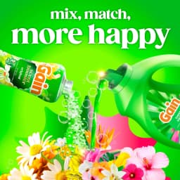 Gain Laundry Detergent Liquid, Now with Odor Defense, Happy Hibiscus Scent, 81 fl oz, 61 Loads - Thumbnail 6
