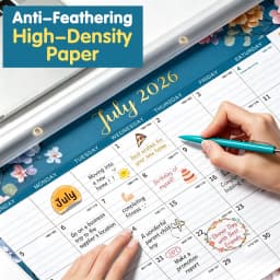 Deli 2027 Desk Calendar 18 Monthly 17 x 12" Desktop/Wall Calendar, Thick Paper with Julian Dates and Block for Home School Office - Thumbnail 4