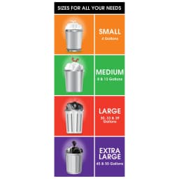 Great Value Strong Flex 13-Gallon Drawstring Tall Kitchen Trash Bags, Citrus Burst, 80 Count - Thumbnail 5