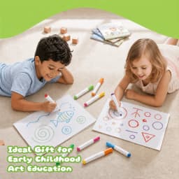 Jar Melo Ultra Washable Markers for Kids Toddlers 12 Colors, Safe Water Based Markers,Back to School & Kit Gift - Thumbnail 9