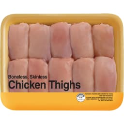 Freshness Guaranteed Boneless Skinless Chicken Thighs, 1.75 - 4.8 lb Tray - Thumbnail 1