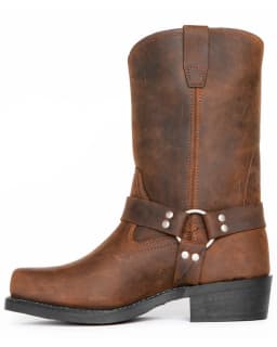 Men's Boots- Comfortable Pull-On Design with Decorative Buckle - Thumbnail 6