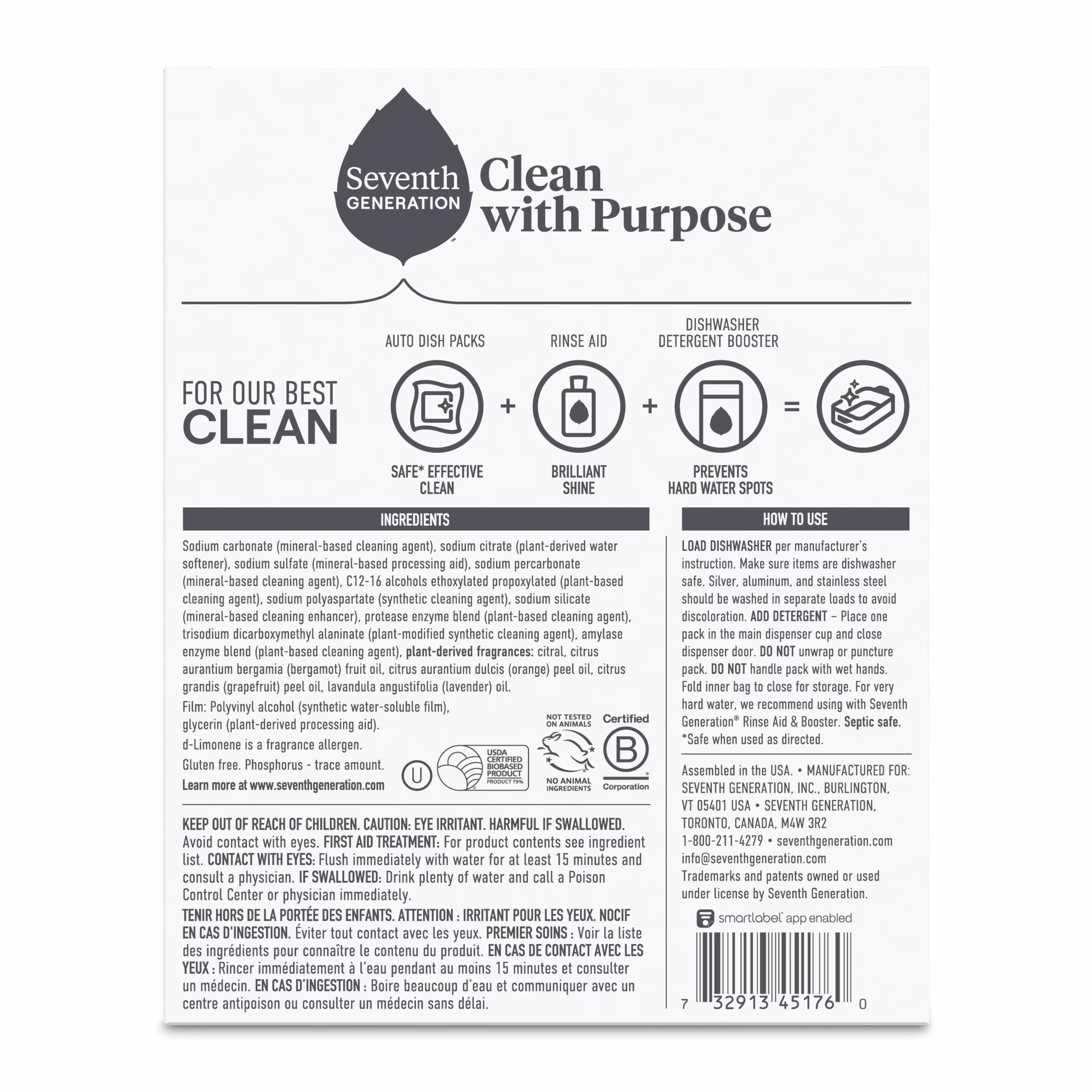 Seventh Generation Powder Dish Soap Dishwasher Detergent, Fresh Citrus, 7.9 oz, 15 Count - Thumbnail 2