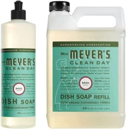 Mrs. Meyer's Dish Soap Variety, 1 Dish Soap, 1 Dish Soap Refill, Basil, 1 CT - Thumbnail 1