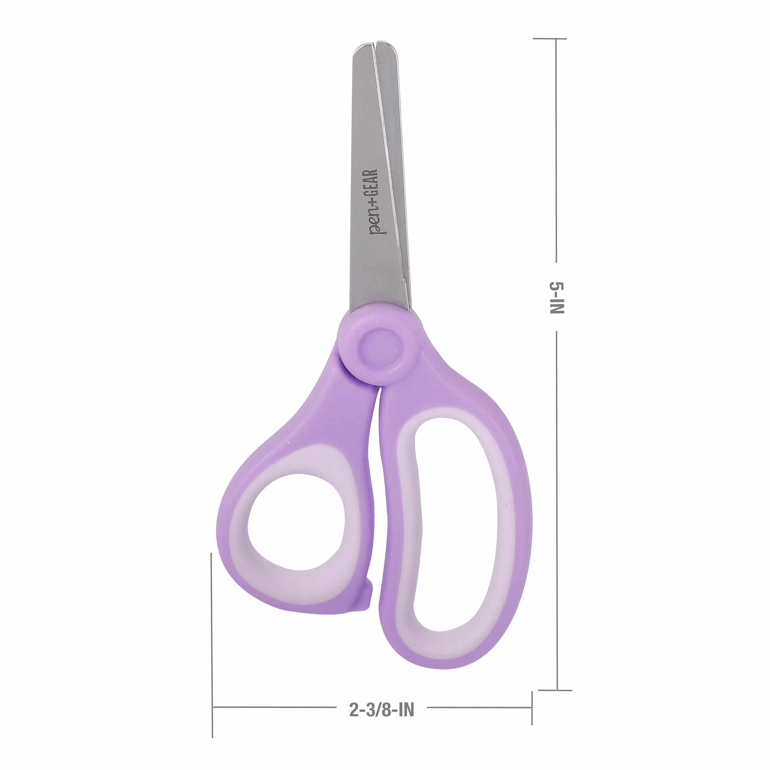 Pen+Gear 5-inch Blunt-Tip Kids Scissors, Ages 4-7, School Supplies, 2-Pack, Purple and Pink - Thumbnail 3