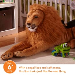 Melissa & Doug Giant Lion - Lifelike Stuffed Animal (over 6 feet long) - Thumbnail 2