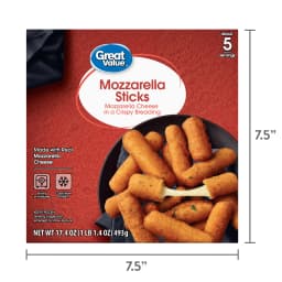 Great Value Mozzarella Cheese Sticks Appetizer, 17.4 oz Carton (Frozen) - Thumbnail 7