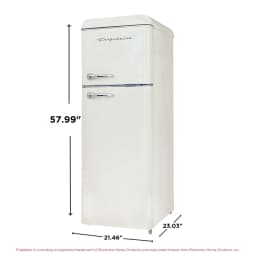 Frigidaire 7.5 Cu. ft. Retro Refrigerator, Apartment Size Top Mount Fridge with Chrome Handles, Cream EFR756 - Thumbnail 4