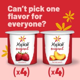 Yoplait Original Low Fat Yogurt Variety Pack, Made with Real Fruit, 8 Yogurt Cups, 48 oz - Thumbnail 3