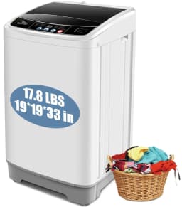 Veeboto 17.8lb Full Automatic Washing Machine, Compact Washing Machine with Drain Pump, Power Motor 20-Mins Quick Wash, LED Display, Washer and Dryer - Thumbnail 1