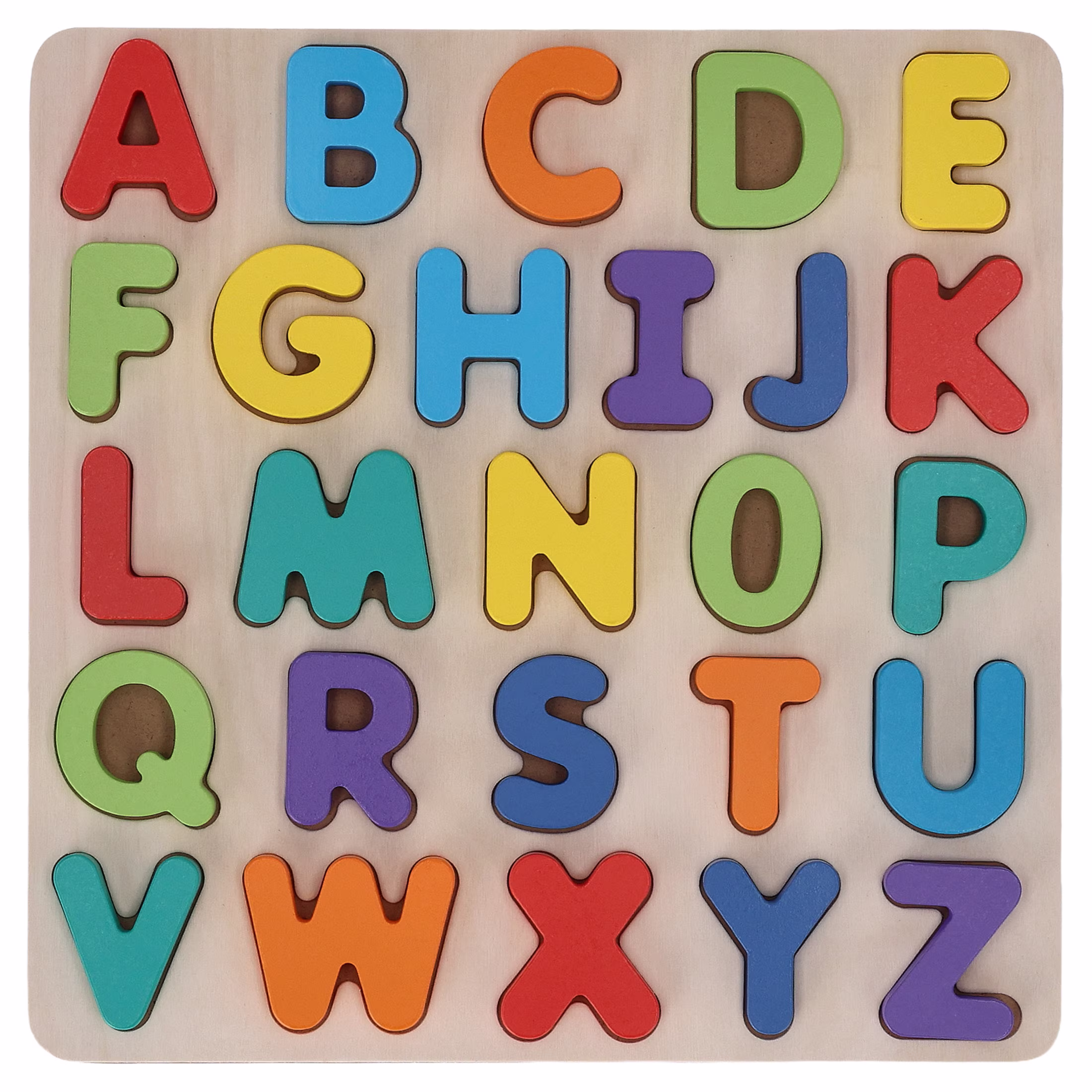 Spark Create Imagine Wooden Alphabet Puzzle, Baby and Toddler Toys for Children Ages 18 Months - Thumbnail 1