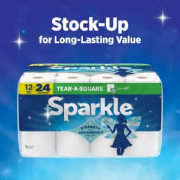 Sparkle Tear-A-Square Paper Towels, 6 Double Rolls, 110 Sheets per Roll - Thumbnail 10