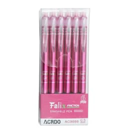 JUMNUYCUH 6Pcs Retractable Erasable Pens, 0.5mm Fine Point Pink Ink Gel Pens, Smooth Writing Pens for Drawing, Journaling and Note Taking, Make - Thumbnail 8