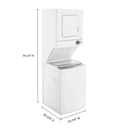 Whirlpool WET4124HW 24 Inch Electric Stacked Laundry Center with 6 Wash Cycles - Thumbnail 5