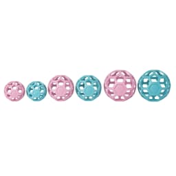 JW HOL-ee Roller™ Tug and Fetch Treat Dispenser Puzzle Ball Dog Toy, Natural Rubber, Large 5.5" for Dogs 60+ lb, Blue, Pack - Thumbnail 3