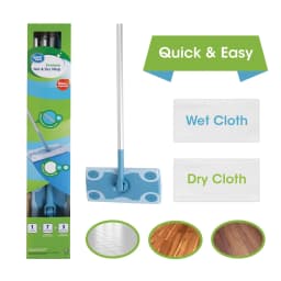 Great Value Wet & Dry Mop Sweeper Kit, (1 Mop Kit, 10 Pad Refills) - Thumbnail 1