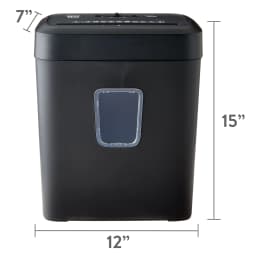 Pen+Gear 6-Sheet Cross-Cut Paper/Credit Card Shredder with 3.7 Gallon Bin, Black, Home & Office Use - Thumbnail 6