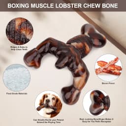 Aelflane Dog Toys for Aggressive Chewers, Dog Chew Toys,Indestructible Dog Toys for Large Breed, Bacon Flavored - Thumbnail 3