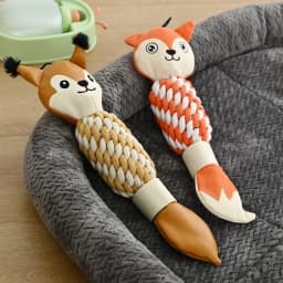 Max & Marlow Dog Chew Toys, Cotton Rope Fox Toys with Built-in Large Squeaker and Nylon Bone, 2 Pack - Thumbnail 7