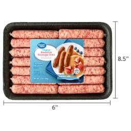 Great Value Uncooked Original Breakfast Pork Sausage Links, 12 oz Package - Thumbnail 8