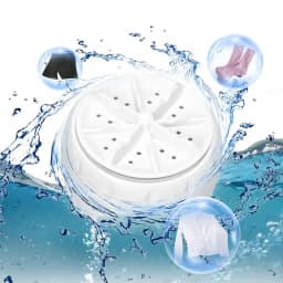 PATLOLLAV Mini USB-Powered Turbo Washing Machine – Compact Ultrasonic Washer for Clothes, Dishes & Small Items | Perfect for Travel, Camping, Dorms - Thumbnail 1