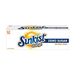 Sunkist Zero Sugar Orange Soda Pop, 12 fl oz, 12 Pack Cans - Thumbnail 7