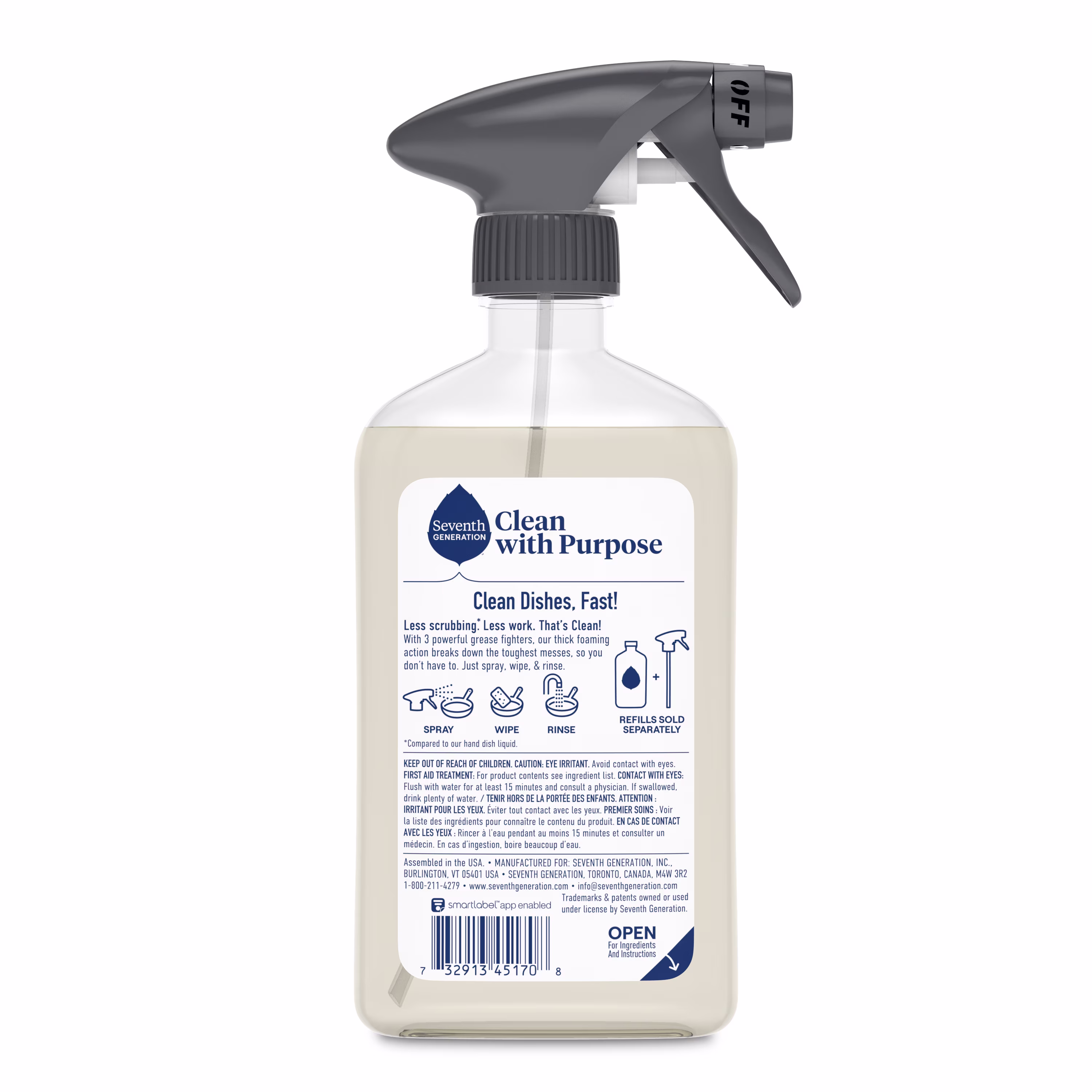 Seventh Generation Foaming Dish Soap Spray, Free & Clear, 16 fl oz - Thumbnail 9
