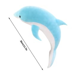 11.8Inch Soft Dolphin Plush Pillow Stuffed Animal Toy Cute Ocean Sea Life Cushion for Family Room Decor and Comforting Hugs - Thumbnail 3