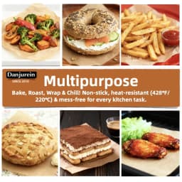 Danjurein 800 Sheets Value Pack 8x8 Parchment Paper Squares - Unbleached, Non-Stick Food Grade 428°F Heat Resistant for Baking Pan Liners, Brownies - Thumbnail 3