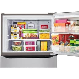 LG LTCS20020S 30" Wide 20.2 Cu. Ft. Energy Star Rated Top Freezer Refrigerator - Stainless Steel NEW - Thumbnail 7