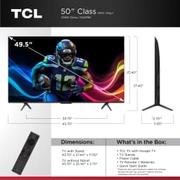 TCL 50" Class QM6K Series QD-Mini LED QLED 4K UHD HDR Smart Google TV (NEW 2025) - 144Hz, Dolby Atmos Onkyo Audio - Thumbnail 2
