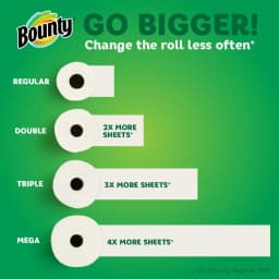 Bounty Paper Towels Select-a-Size, 2 Triple Rolls - Thumbnail 7