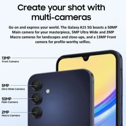 Samsung Galaxy A15 5G (128GB, 6GB) 6.5" Fully Unlocked, Global 4G LTE A156M/DSN - Thumbnail 3