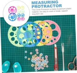 Circle Template Round Stencil Ruler, Multi-Size Plastic Circle Drawing Template, Professional Geometric Circle Drafting Tool for Student Design - Thumbnail 6