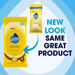 Pledge Expert Care Wood Wipes, Shines and Protects, Removes Fingerprints, Lemon Scent, 24 Count (Pack of 6) - Thumbnail 2