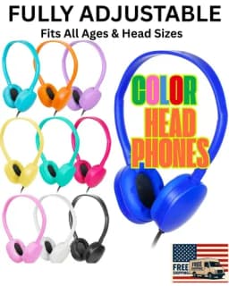 RHEA- Student Classroom Headphones With 3.5Mm Jack – On-Ear, Durable & Comfortable - Thumbnail 1